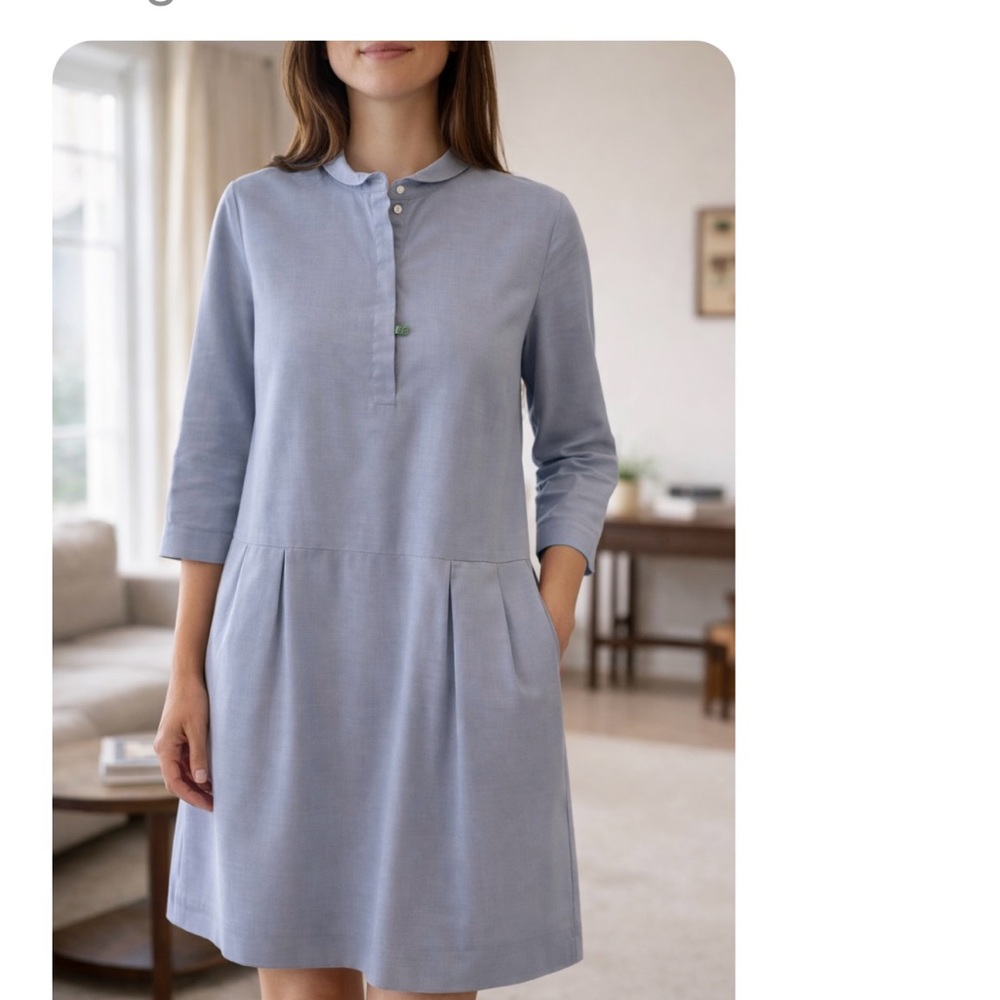 COS Light Blue Long Sleeve Dress 10